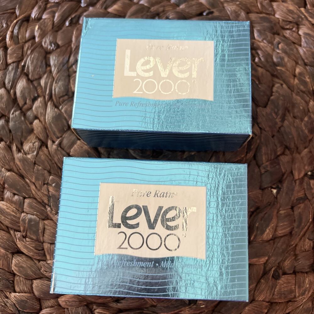 Lot Of 2 Lever 2000 Pure Rain Refreshment Bar Soap Mild Formula 4.5 Oz 2001